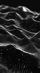 Poster - Abstract waves of light and shadow creating a dynamic visual effect