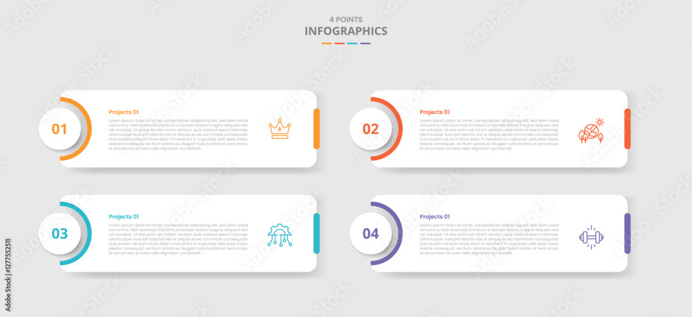 Sphere Layout Shape Stock-Vektorgrafik „4 points template comparison concept for ...