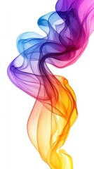 Aufkleber - Colorful swirling smoke creating an abstract artistic effect