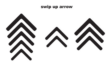 Poster - Swipe icon set. Swipe up arrow icons. Arrow buttons for social media. Scroll pictogram. Web icons. Vector illustration.