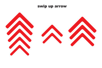 Poster - Swipe icon set. Swipe up arrow icons. Arrow buttons for social media. Scroll pictogram. Web icons. Vector illustration.
