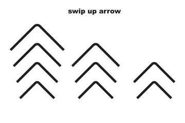 Poster - Swipe icon set. Swipe up arrow icons. Arrow buttons for social media. Scroll pictogram. Web icons. Vector illustration.