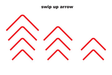 Poster - Swipe icon set. Swipe up arrow icons. Arrow buttons for social media. Scroll pictogram. Web icons. Vector illustration.