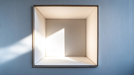 Poster - Illuminated Niche in a Wall, Abstract Background