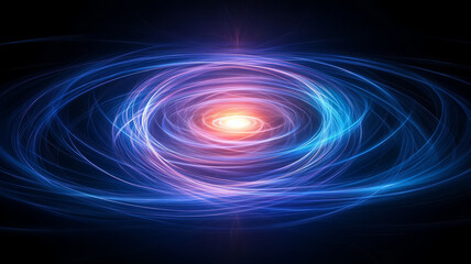 Aufkleber - vibrant depiction of swirling light patterns representing energy and motion, showcasing dynamic spiral of colors in cosmic setting