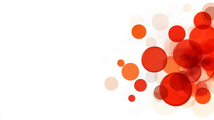 Poster - Bold red and orange circles create visually striking background, perfect for various design projects. vibrant colors and overlapping shapes evoke sense of energy and creativity