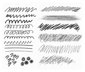 Poster - vector hand drawn messy scribble set