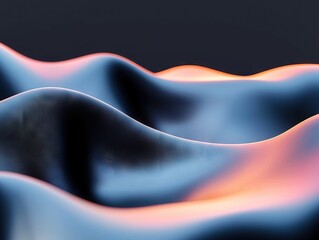 Aufkleber - Flowing abstract patterns digital art waves of color modern aesthetics close-up view visual serenity