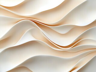 Poster - Waves of elegance abstract paper art studio photography minimalist close-up fine art concept