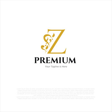 Letter z Royal Luxury Brand Symbol Design Template gold