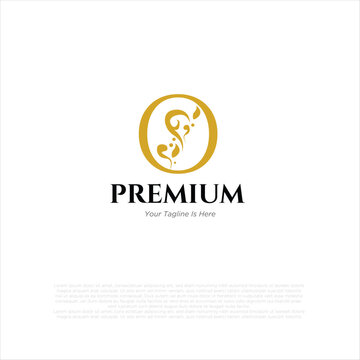 Letter o Royal Luxury Brand Symbol Design Template gold