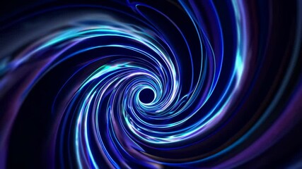 Poster - Mesmerizing blue and purple vortex with swirling light effects. Futuristic and abstract digital art concept