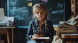 © Chayanin Wongpracha - girl writing in notebook classroom setting