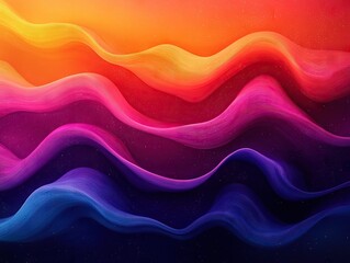 Aufkleber - Dynamic waves of color abstract art digital illustration vibrant palette fluid design contemporary aesthetics