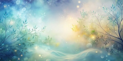 Wall Mural - Enchanted Forest Dreamlike Branches and Soft Light in a Serene, Magical Atmosphere