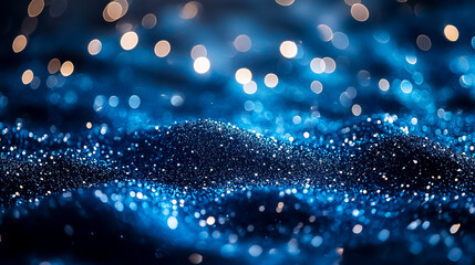 Fototapete - Abstract Blue and Black Glowing Particle Backgrounds_Image Keywords and description improved with generic terms