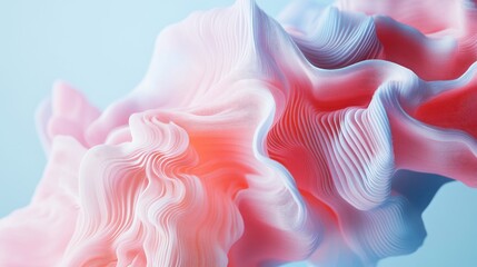 Leinwandbilder - Abstract digital pink waves forming a futuristic pattern.