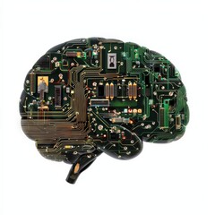 Poster - Circuit Board Brain Concept for Technology and Innovation