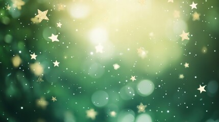 Poster - A mesmerizing background of soft bokeh lights and sparkling stars, creating a magical and dreamy ambiance, perfect for holiday themes or celebrations.