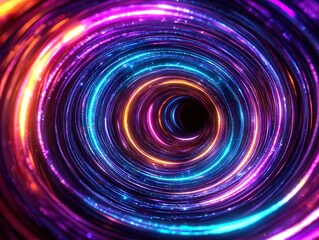 Poster - Exploring a vibrant cosmic vortex outer space digital art galactic environment abstract viewpoint energy concept
