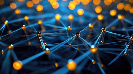 Poster - Abstract Network, Interconnected Nodes in a Digital World