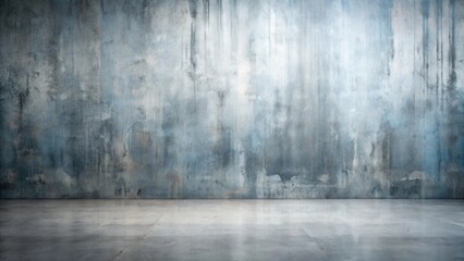 Wall Mural - Empty Room with Weathered Concrete Wall and Floor Featuring Textured Surface