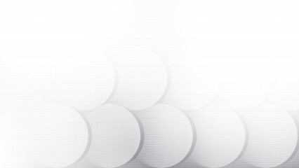 Wall Mural - abstract geometric white and gray color, modern design stripes background with circle shape and stra