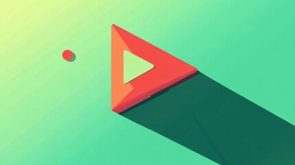 Poster - A vibrant abstract design featuring a triangular shape with a playful color scheme that adds a modern touch to any digital project or presentation.