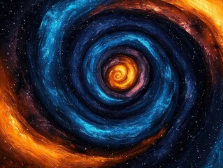 Aufkleber - Galactic swirl phenomenon cosmic vortex digital art space abstract viewpoint universe concept