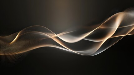 Poster - An abstract composition of soft, flowing light waves creates an ethereal atmosphere. Ideal for various design projects and creative presentations.