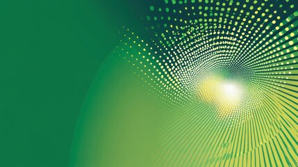 Poster - An abstract graphic design featuring vibrant green hues and a dynamic pattern of dots, creating a visually captivating and modern aesthetic.