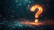 © crazyass - Illuminated question mark symbolizing curiosity digital space graphic design abstract environment close-up view