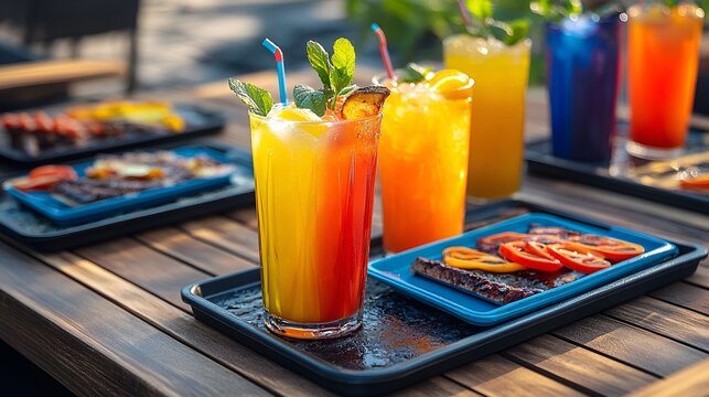 fruit cocktail in a glass