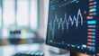 © smth.design - Electronic display of financial graphs on monitor in modern office setting