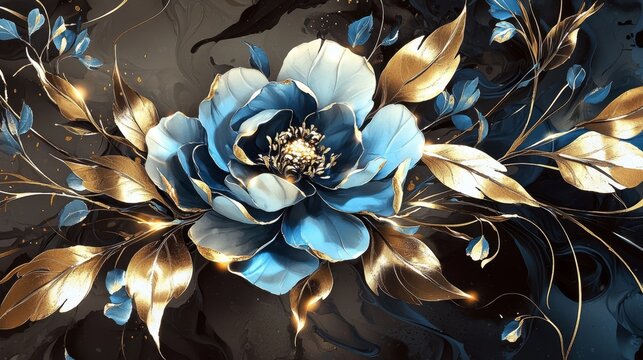 Perfectly crafted gouache painting showcasing floral beauty.