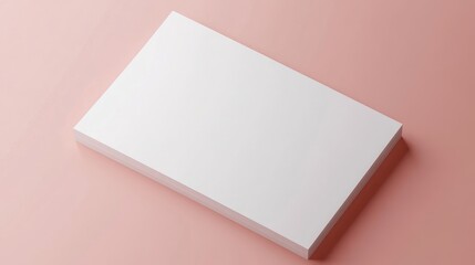 Poster - A blank notepad with white pages on a soft pink background, ready for adding creative content or notes