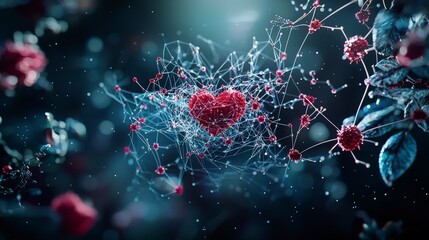 Aufkleber - Dynamic regenerative social systems abstract universe with emotional depth and heart connection