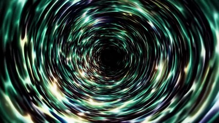 Aufkleber - Swirling vortex of vibrant green and blue colors with shimmering highlights, abstract motion. Cosmic energy and futuristic design concept