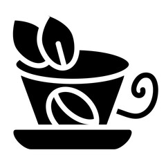 Poster - Leaf Coffee Solid Icon