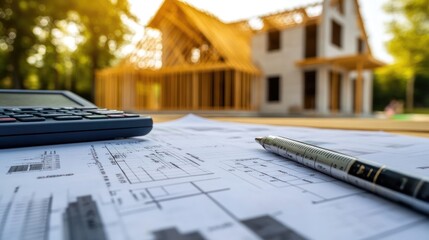 Poster - A high-resolution image showing a construction project's financial plan, with detailed cost estimations, charts, and a budget breakdown.