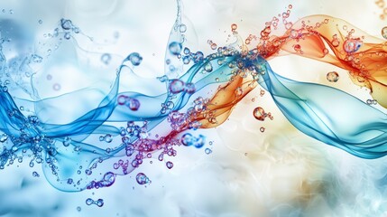 Fototapete - Fluid dynamics surreal waterflow art abstract gallery colorful swirls ethereal environment artistic perspective