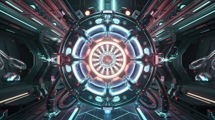 Poster - abstract blue futuristic stripe background design with motion blur copy space