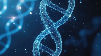 Poster - Abstract DNA Double Helix,  A Molecular Visualization