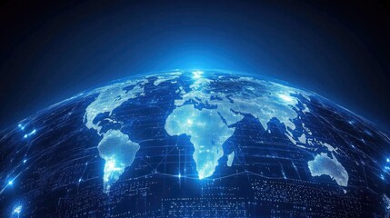Poster - Global Network,  A Digital World Map