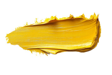 Wall Mural - Vivid yellow paint texture on a white background