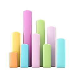 Poster - Colorful Simple Bar Chart on a White Background for Data Visualization