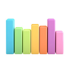 Poster - Colorful Vertical Bars Representing Data Visualization and Growth