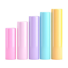 Poster - Colorful Cylinders Representing Growth in Business and Finance