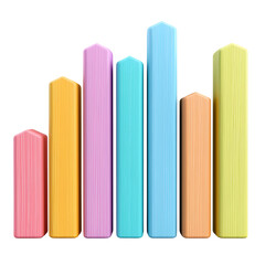 Poster - Colorful Bar Graph Displaying Data Trends in Minimalist Style