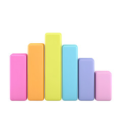 Poster - Colorful Geometric Shapes in Vertical Arrangement on a Bright Background